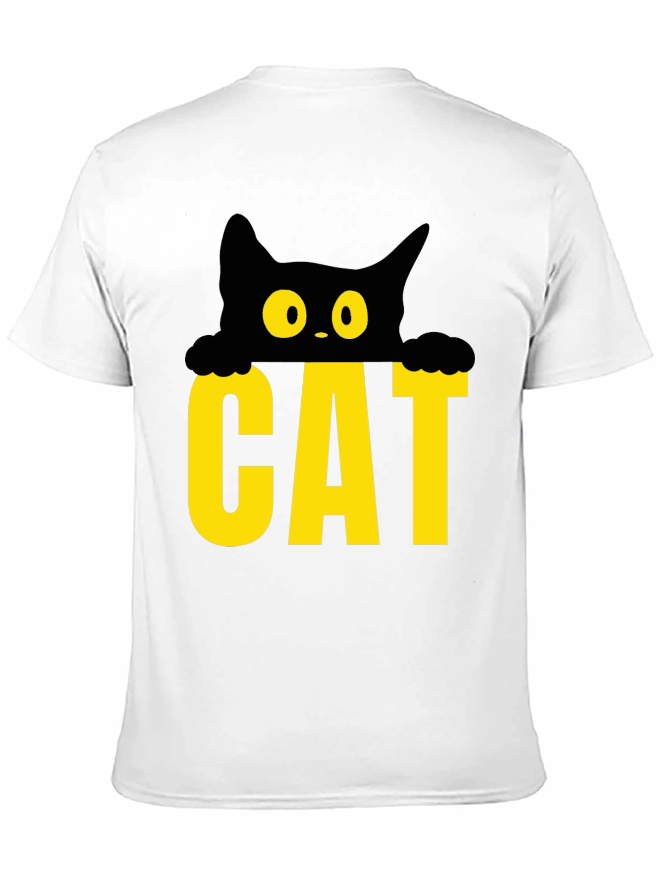 Cat Peek-a-Boo Graphic Tee - Black