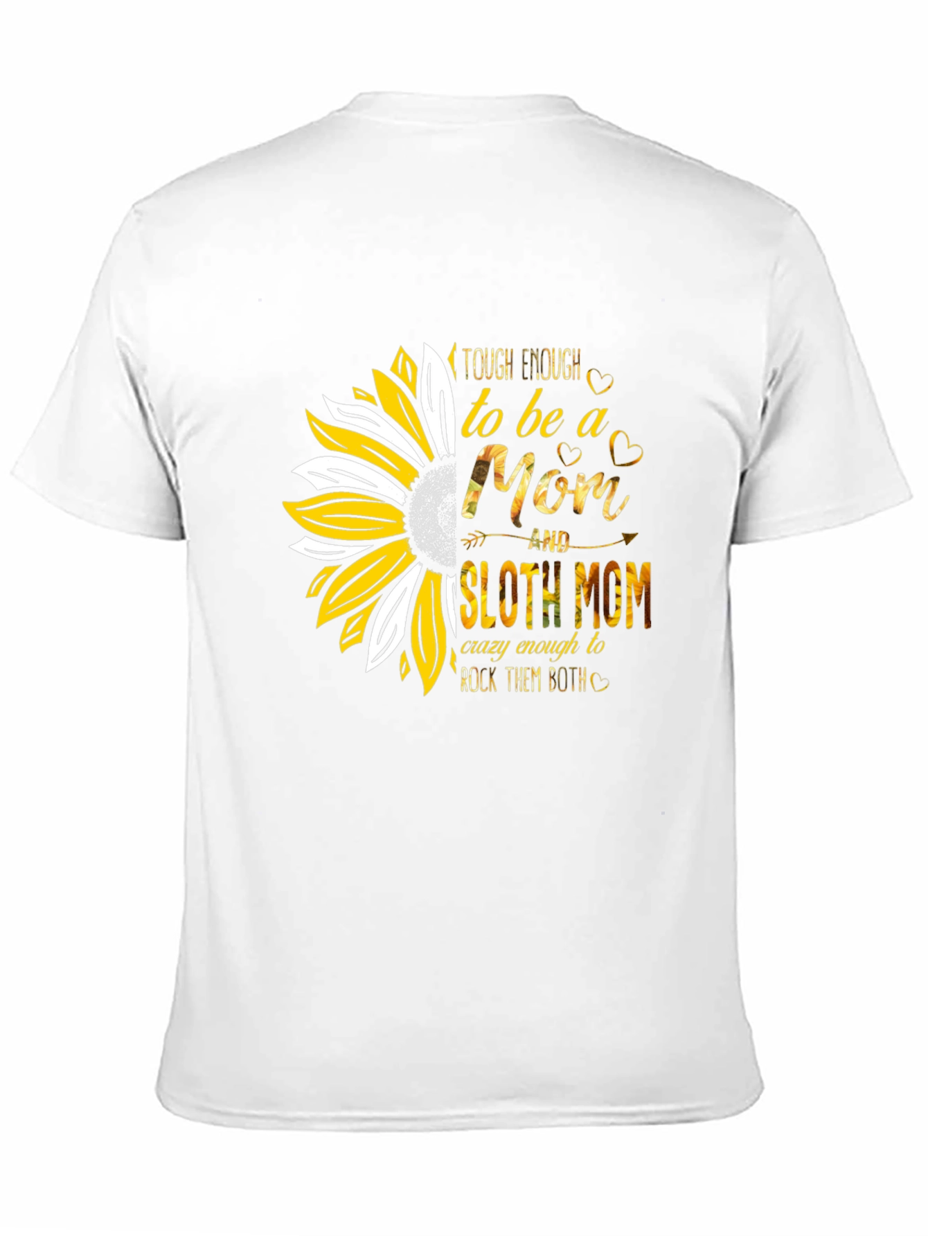 Tough Enough Sloth Mom Sunflower Graphic Tee