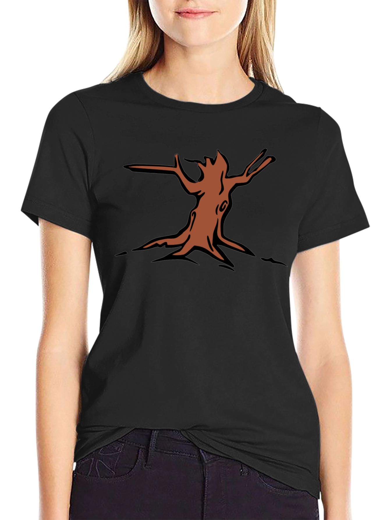 Nature Graphic Tee - Tree Stump Design