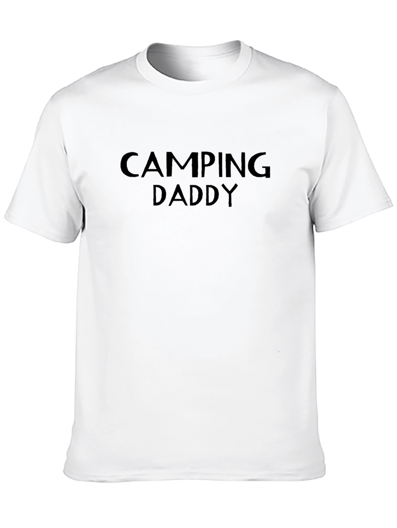 Camping Daddy Tee - Black Cotton Graphic T-Shirt