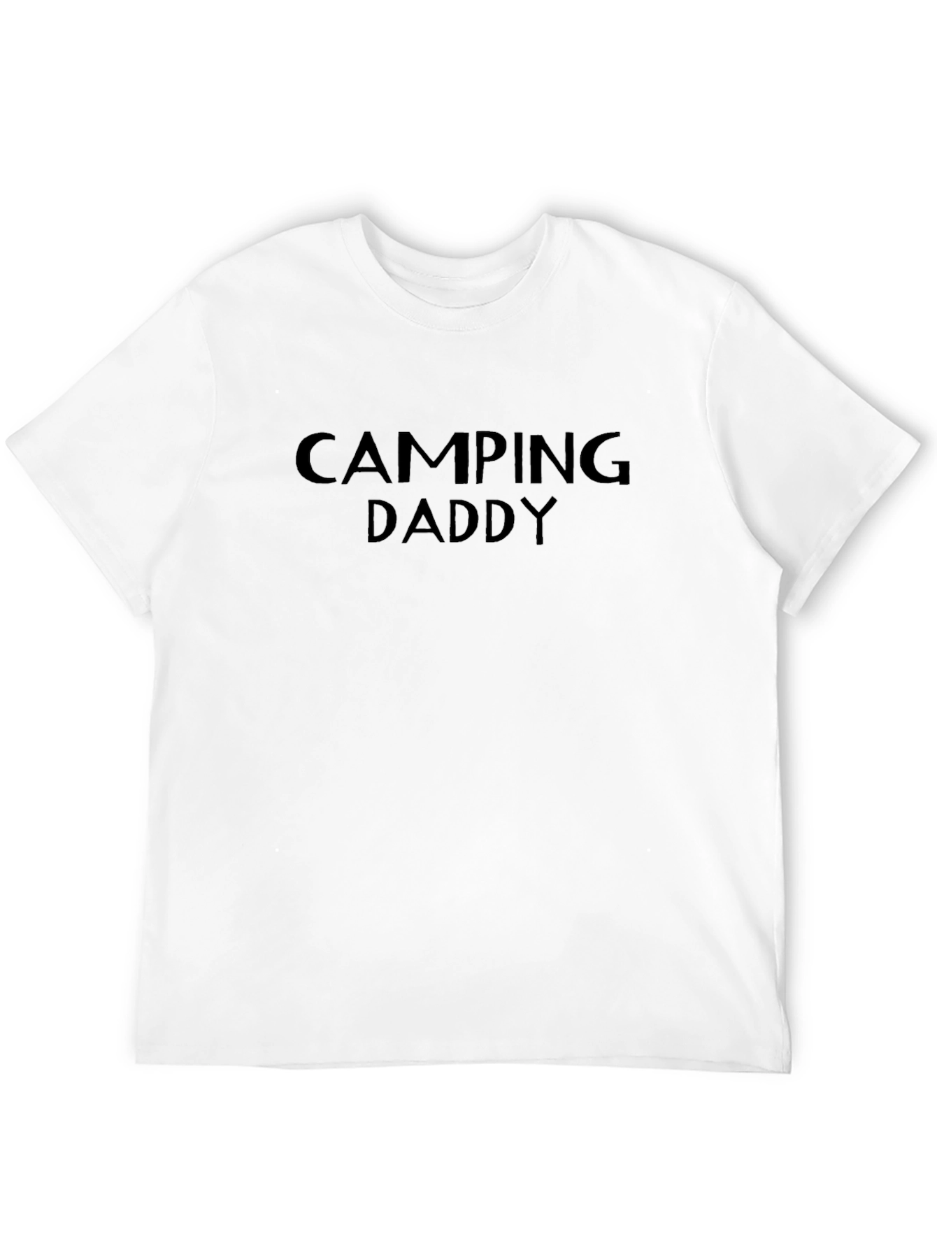 Camping Daddy Tee - Black Cotton Graphic T-Shirt