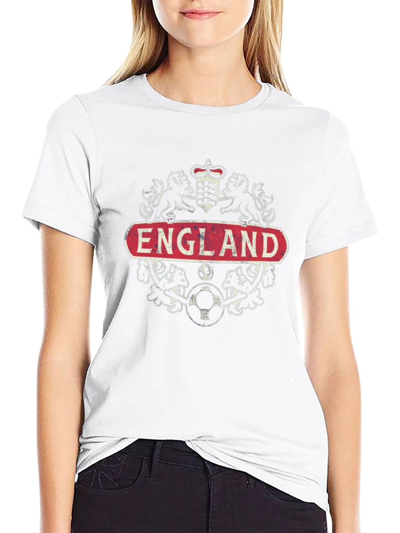 England Crest Soccer T-Shirt - Black