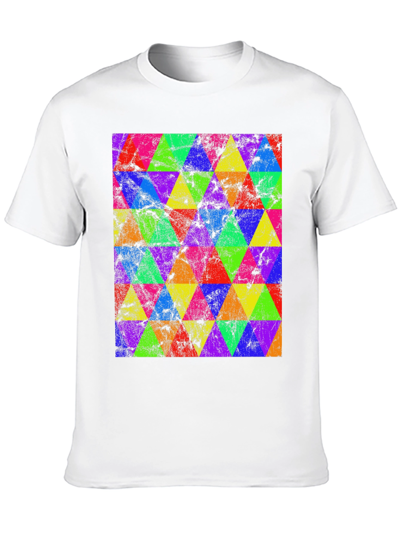 Retro Geometric Triangle T-Shirt