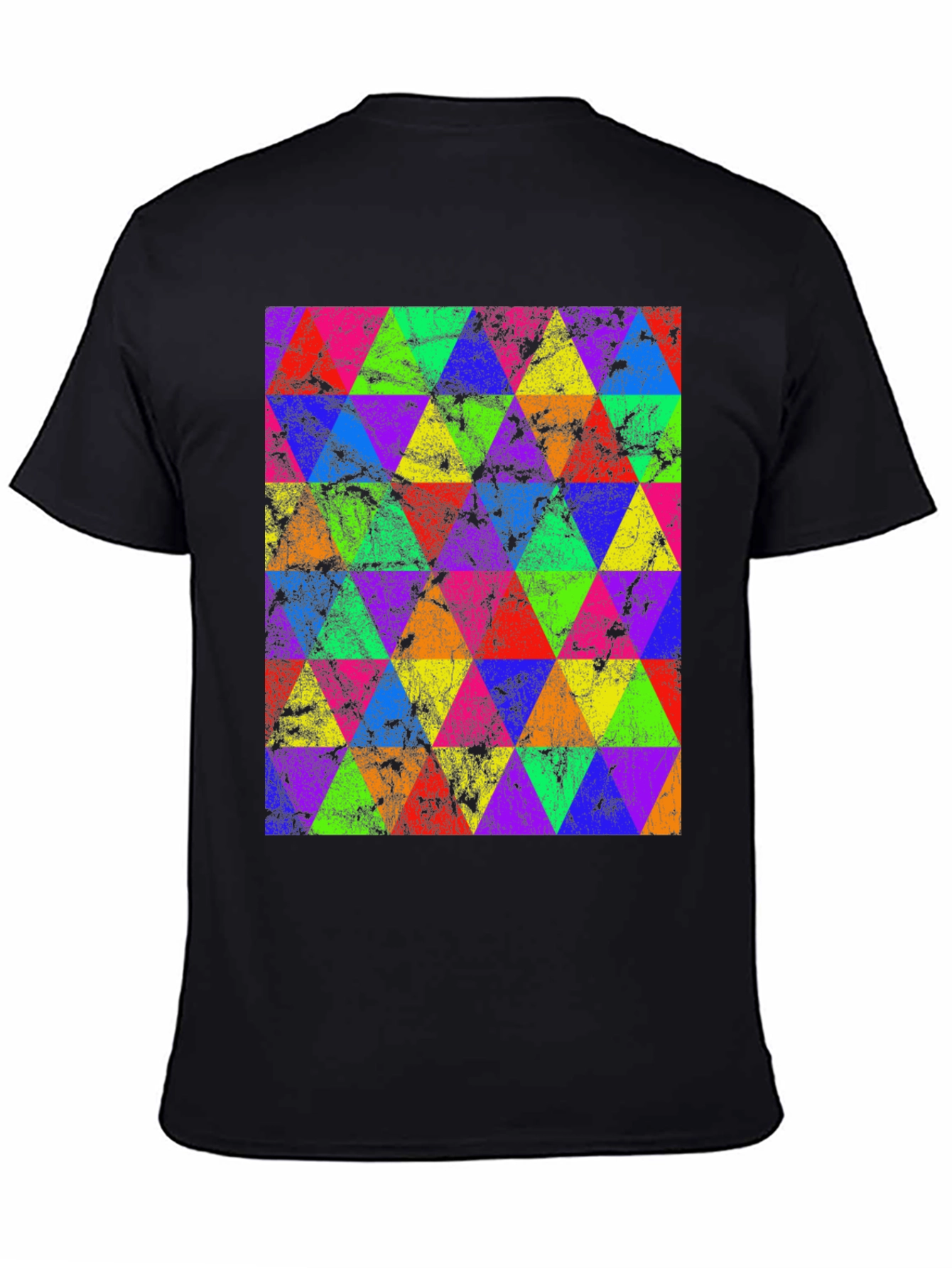 Retro Geometric Triangle T-Shirt