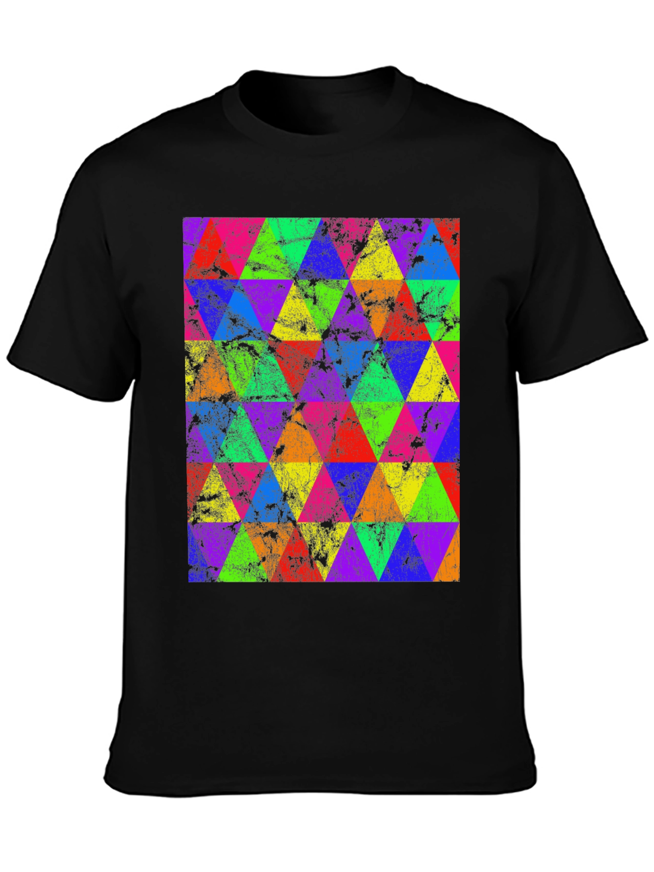 Retro Geometric Triangle T-Shirt