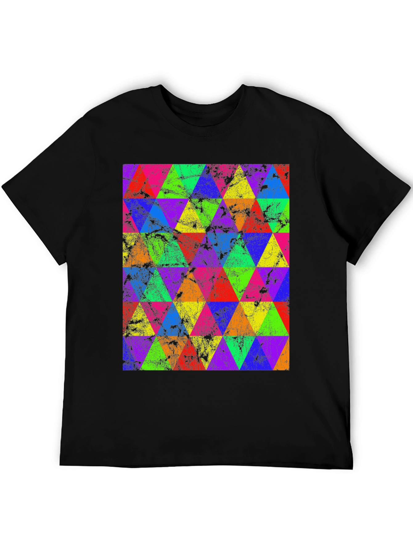 Retro Geometric Triangle T-Shirt