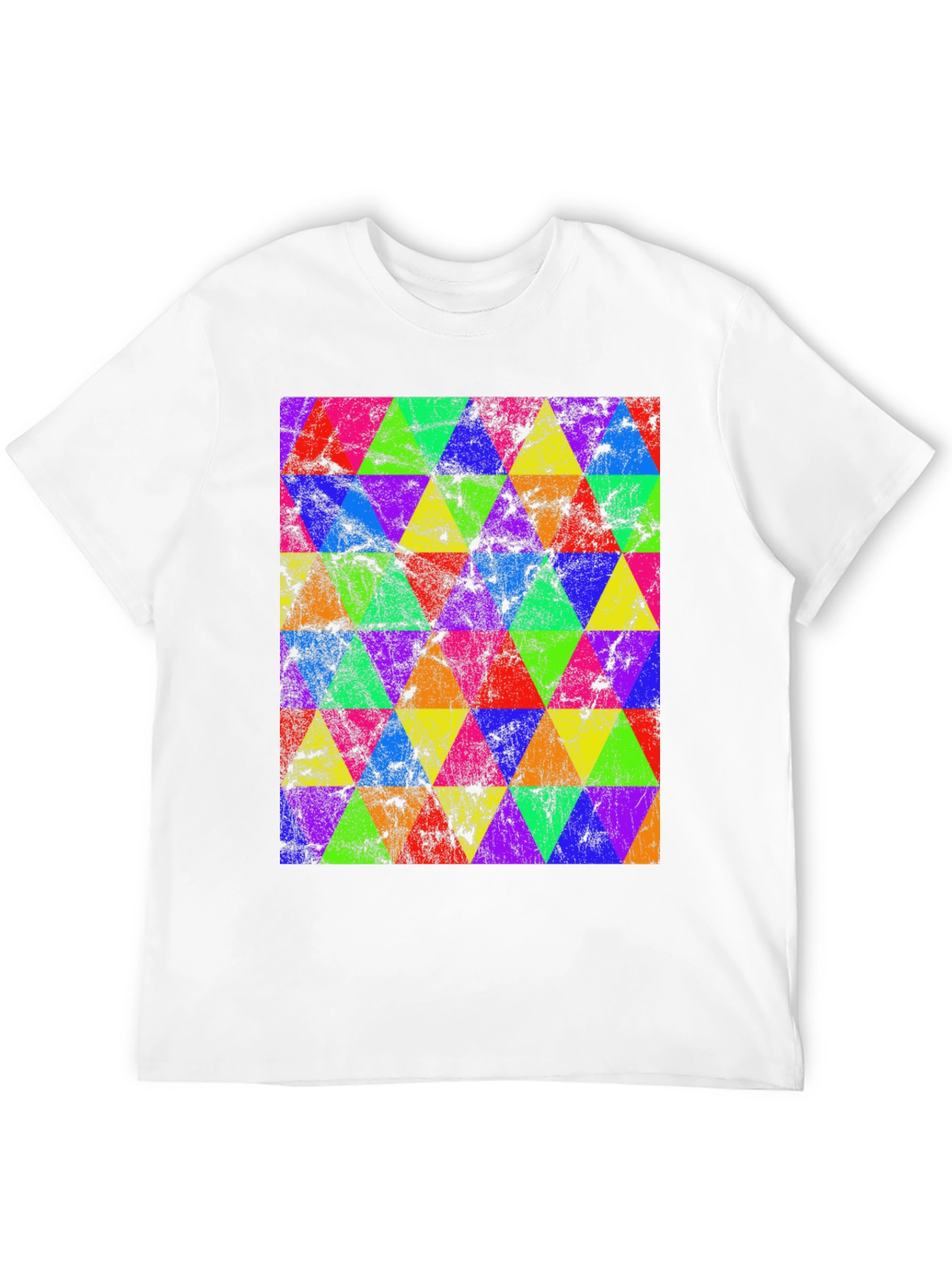 Retro Geometric Triangle T-Shirt