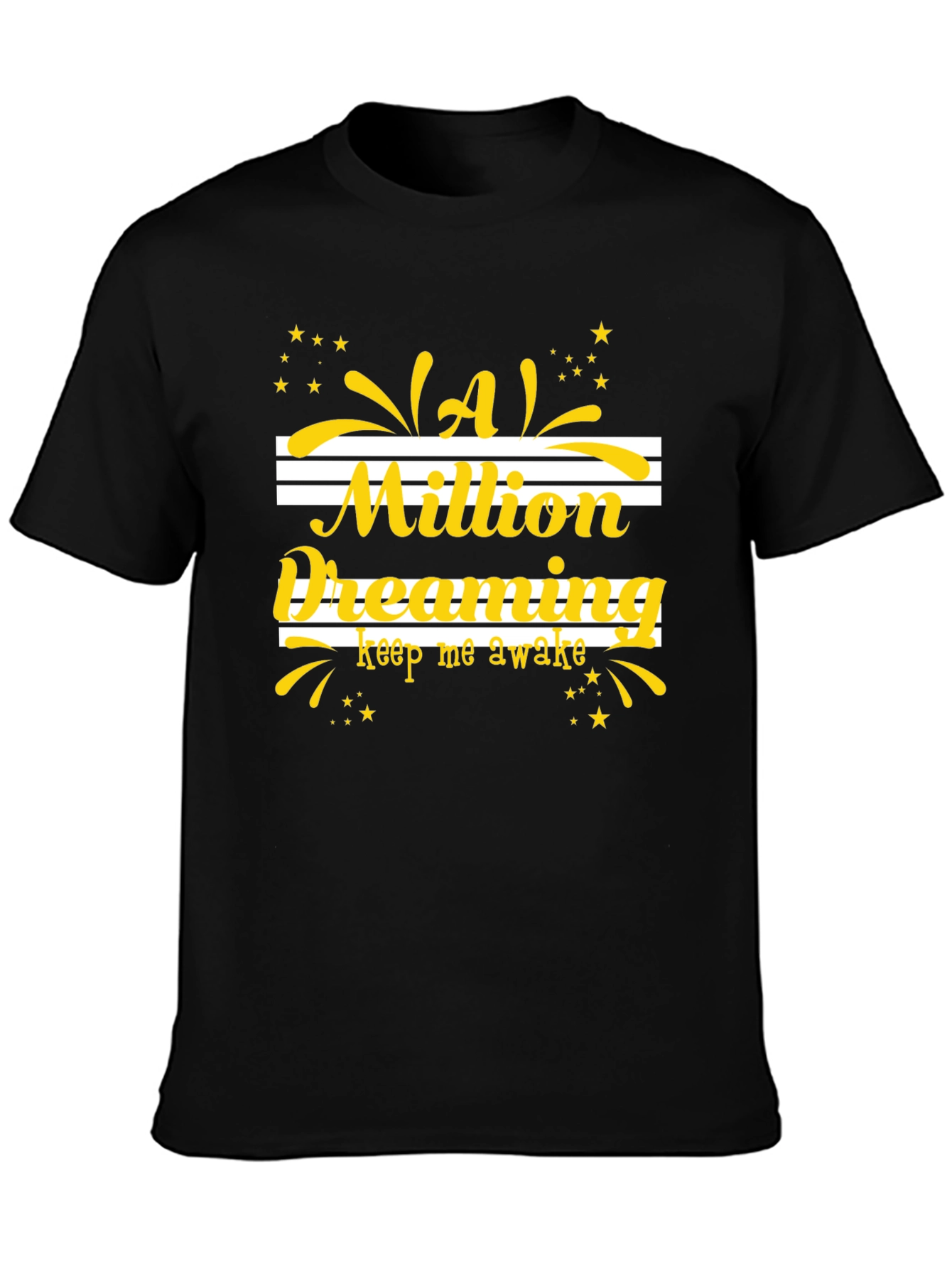 Dreaming Graphic Tee - Black Cotton T-Shirt
