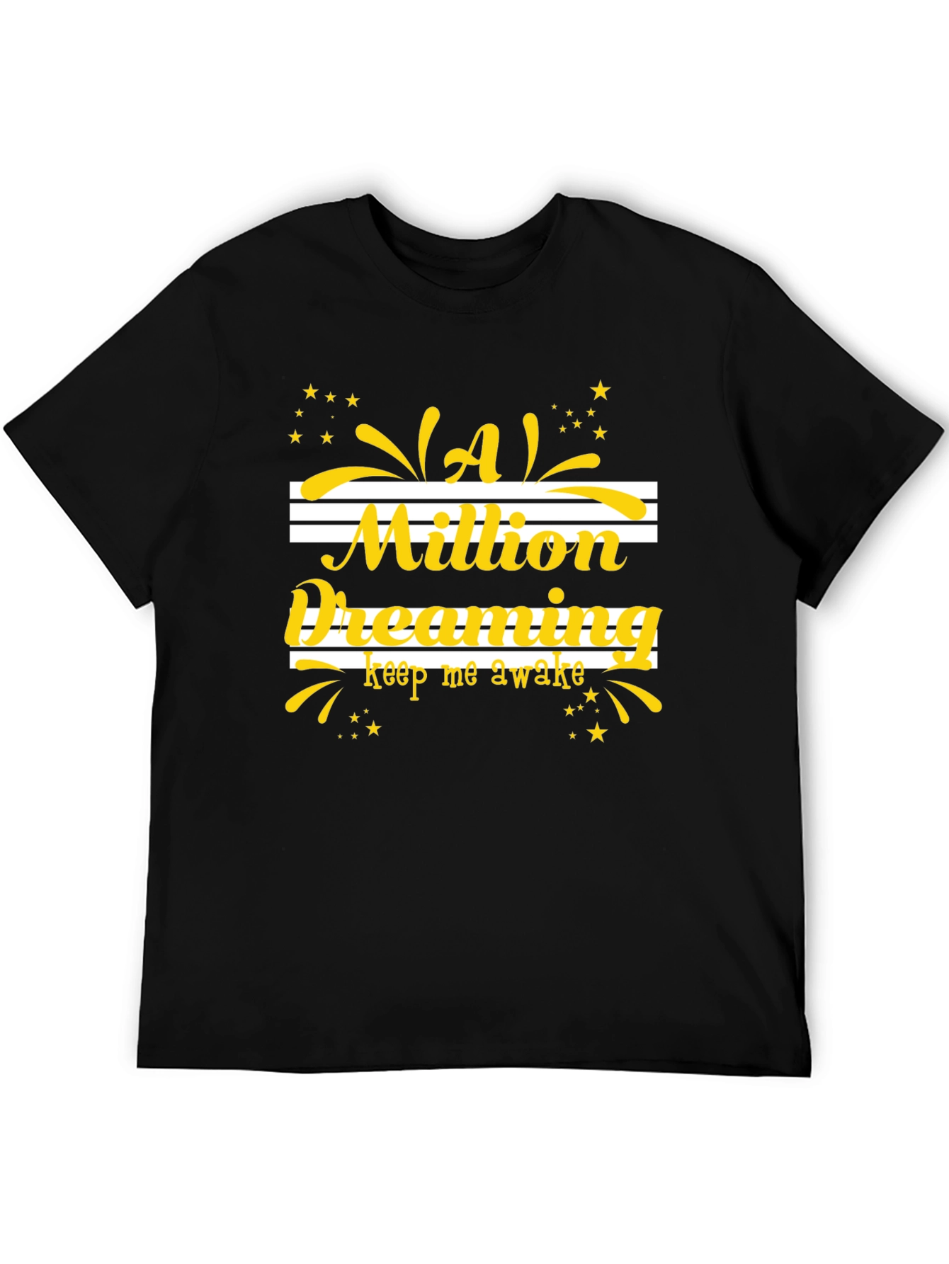 Dreaming Graphic Tee - Black Cotton T-Shirt