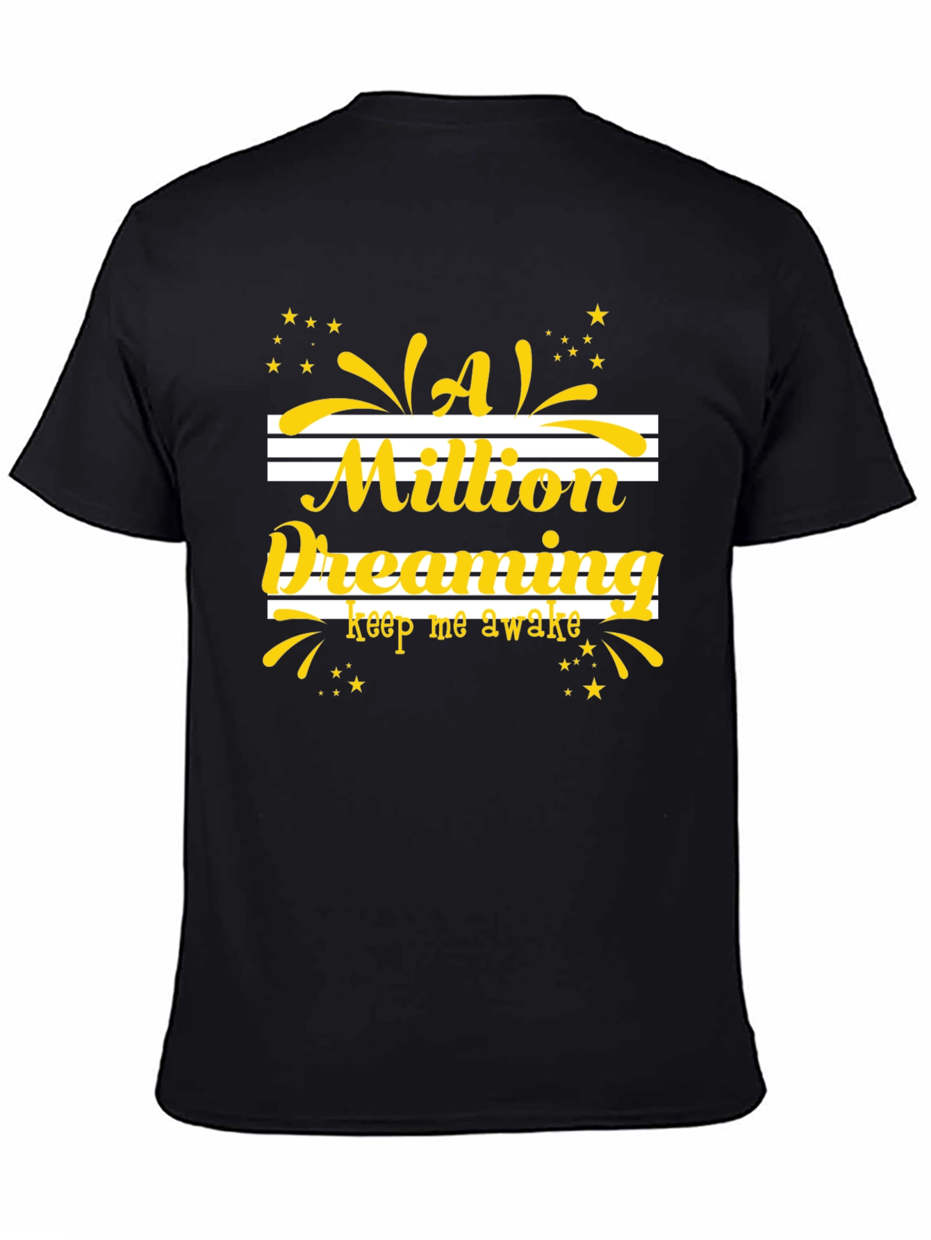 Dreaming Graphic Tee - Black Cotton T-Shirt