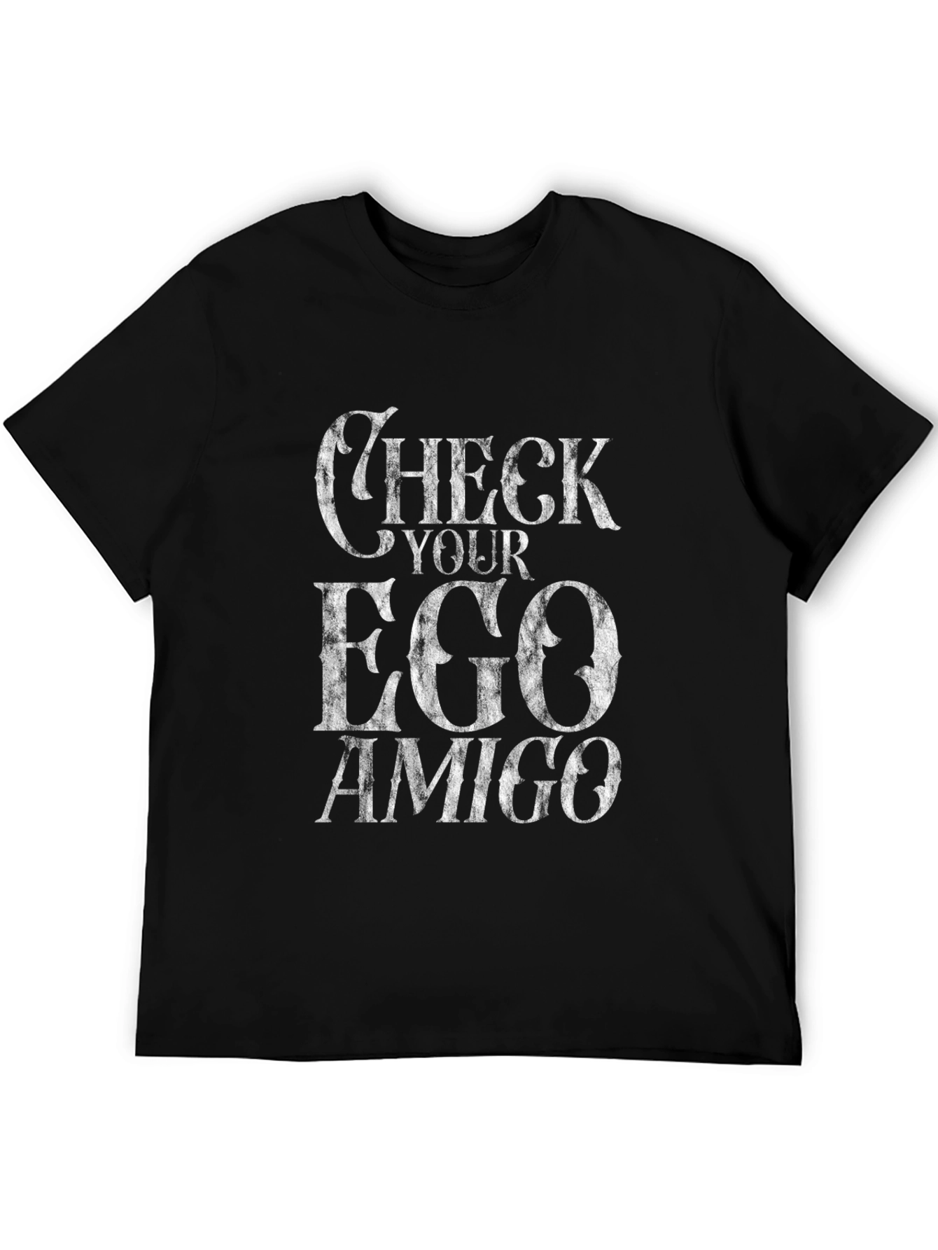 Check Your Ego Amigo Graphic Tee - Black