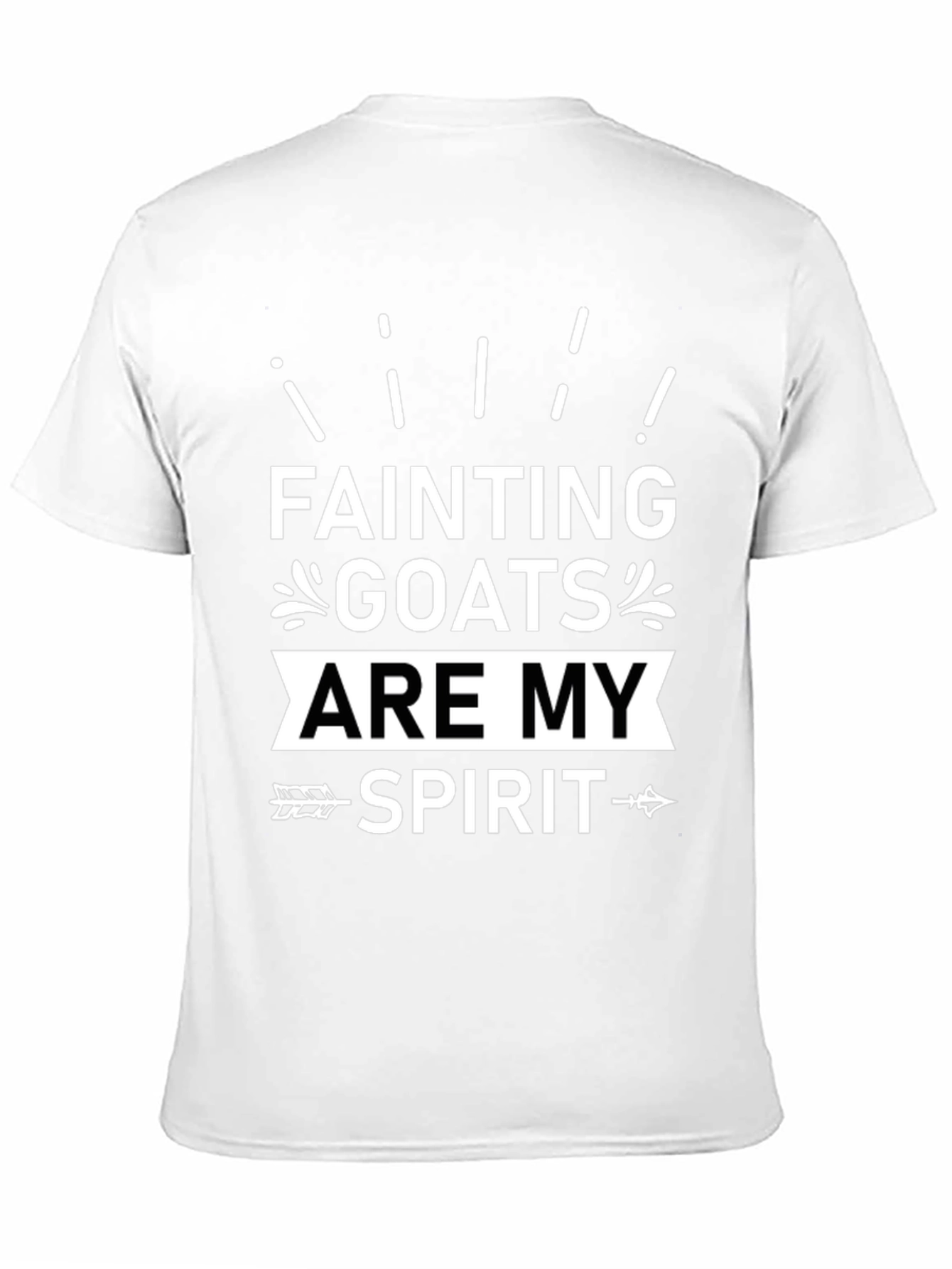 Fainting Goats Are My Spirit Animal Black T-Shirt