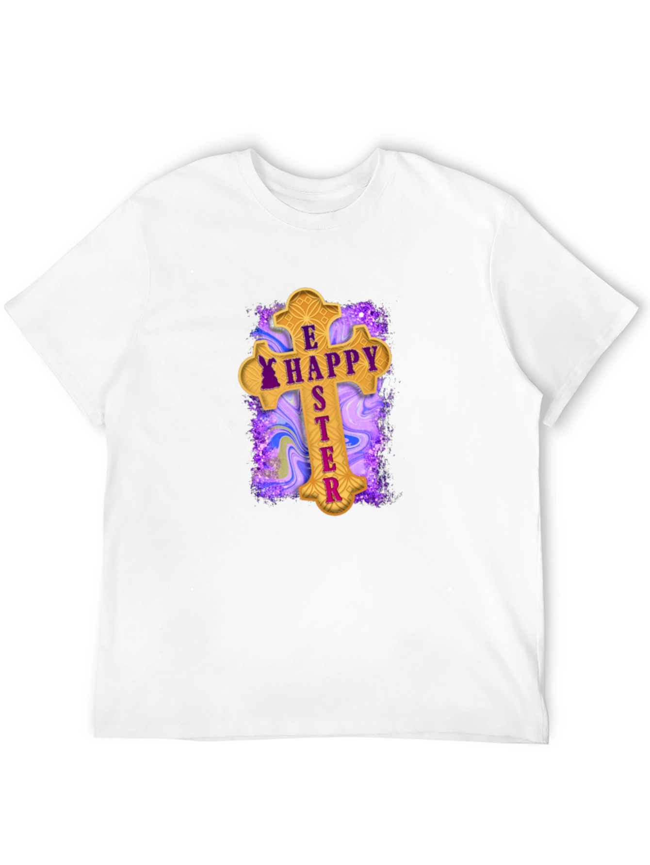 Happy Easter Cross Graphic T-Shirt
