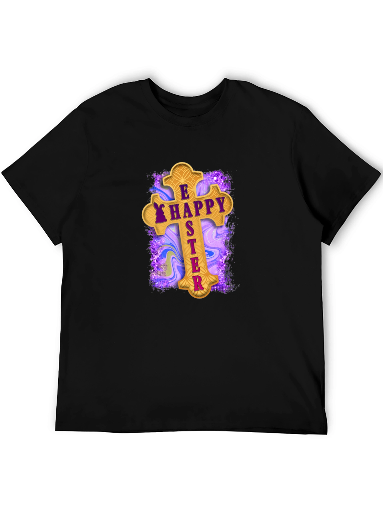 Happy Easter Cross Graphic T-Shirt