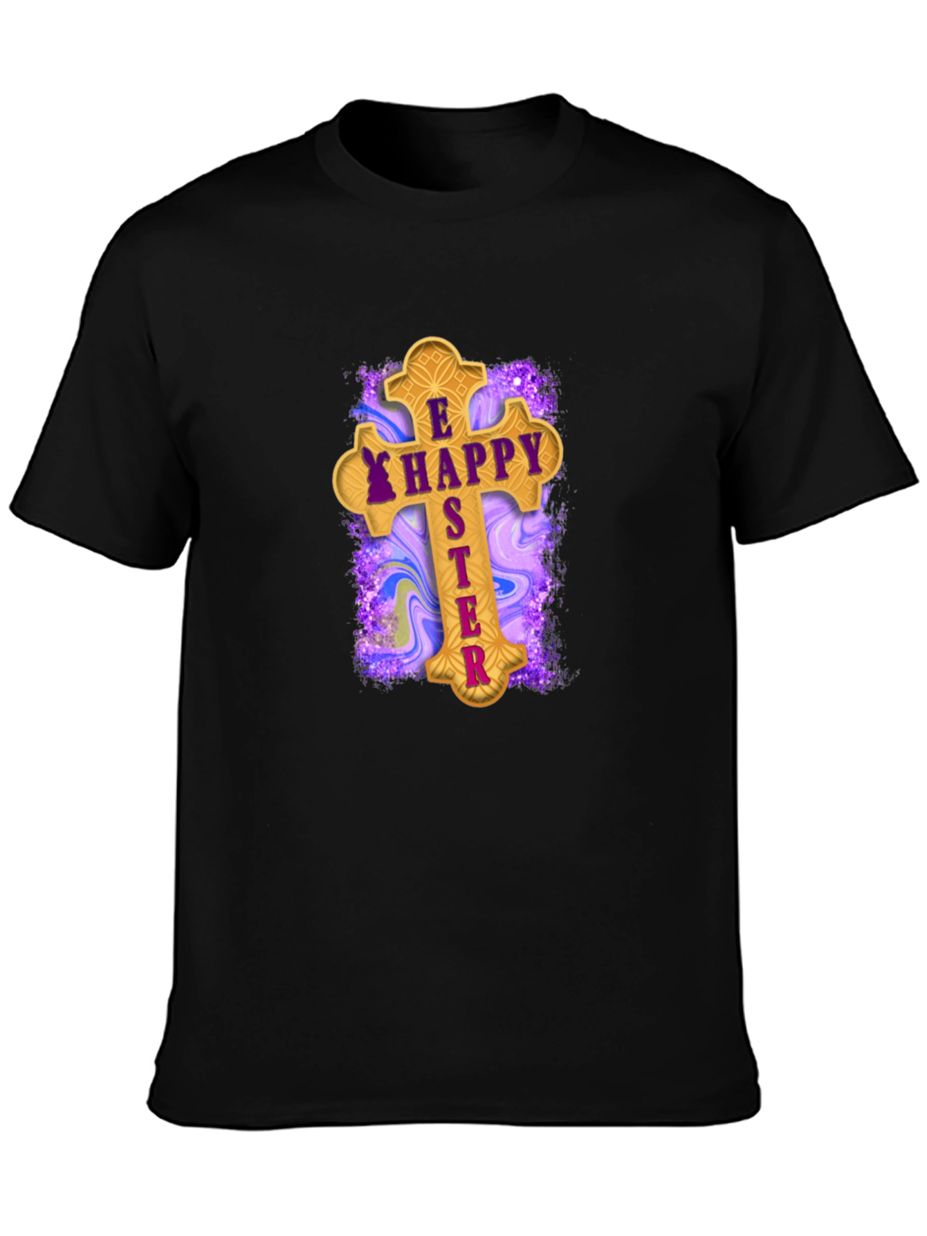Happy Easter Cross Graphic T-Shirt
