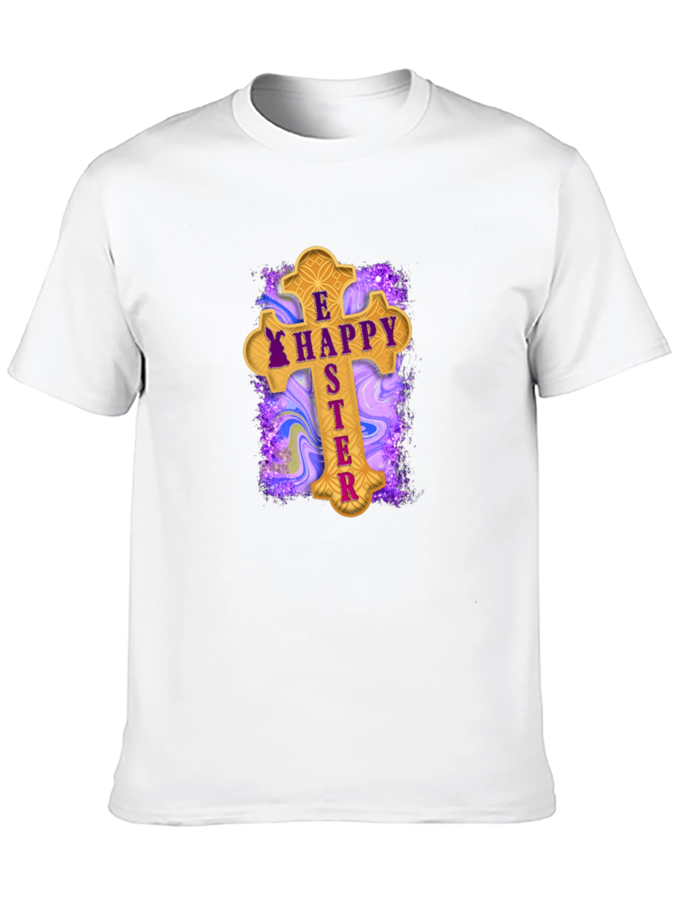 Happy Easter Cross Graphic T-Shirt