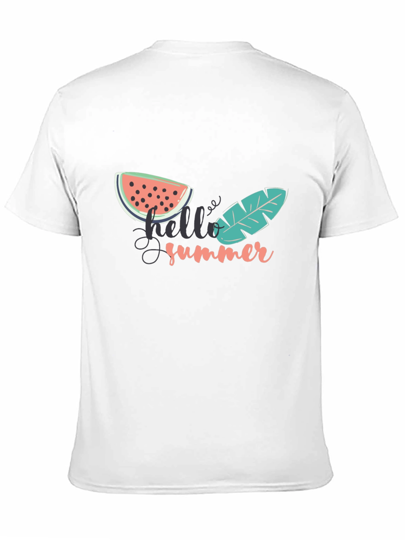 Hello Summer Graphic Tee - Black Cotton T-Shirt