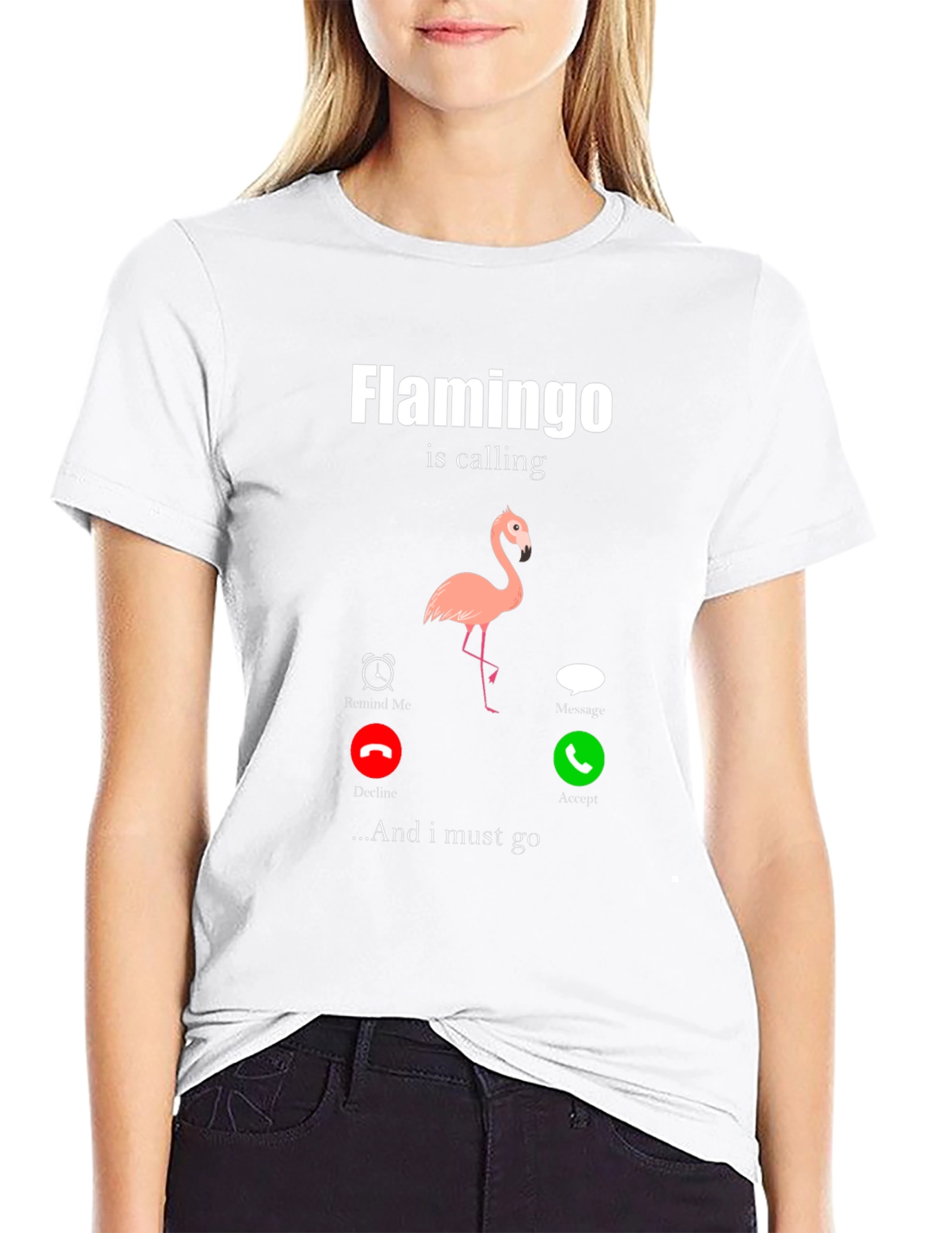 Flamingo is Calling Graphic Tee