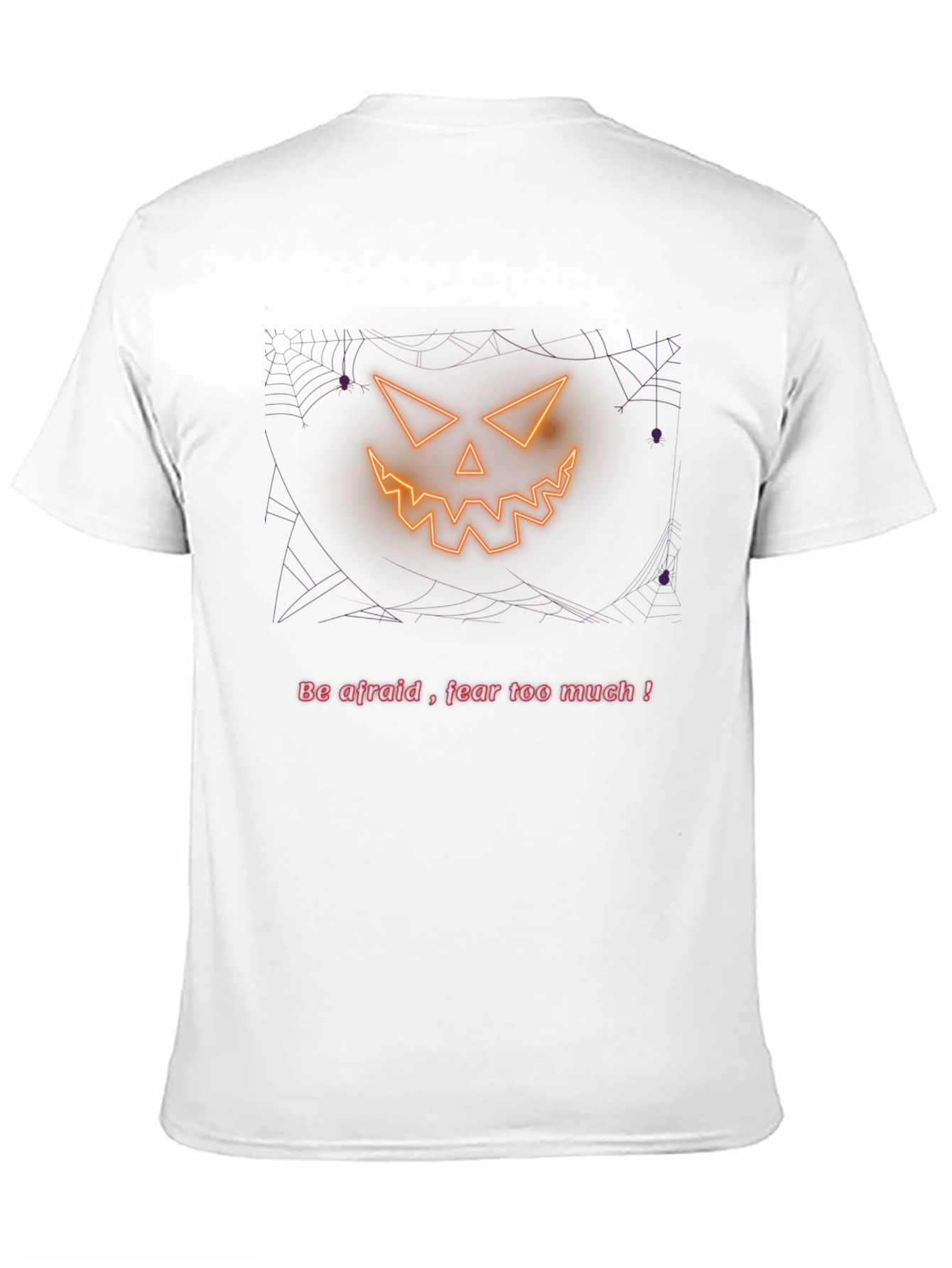 Halloween Pumpkin Scary Face Mens Black T-Shirt