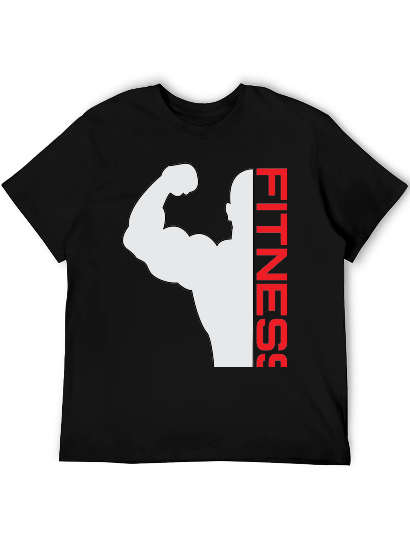 Fitness Graphic Tee - Black Bodybuilder Shirt