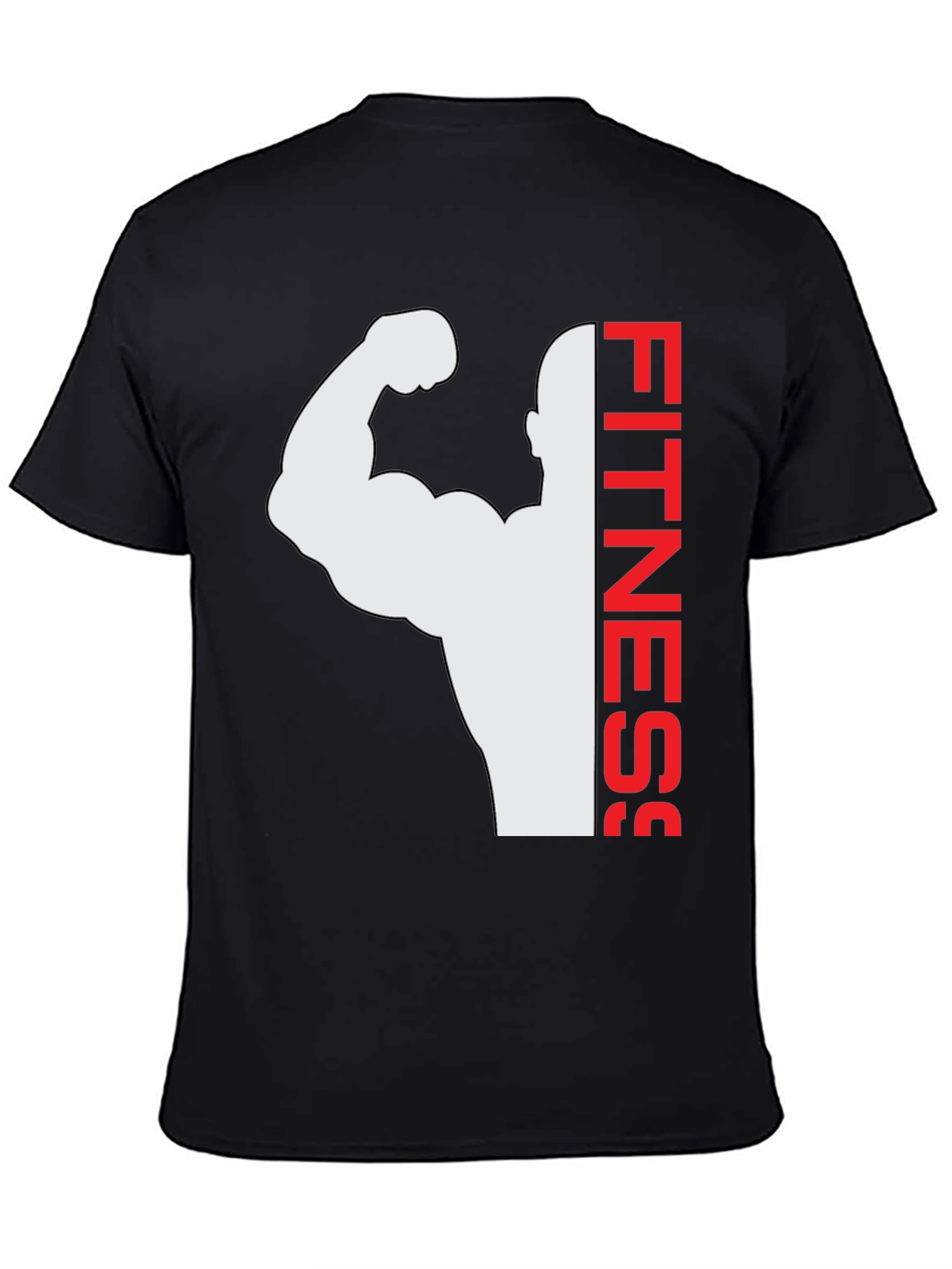 Fitness Graphic Tee - Black Bodybuilder Shirt
