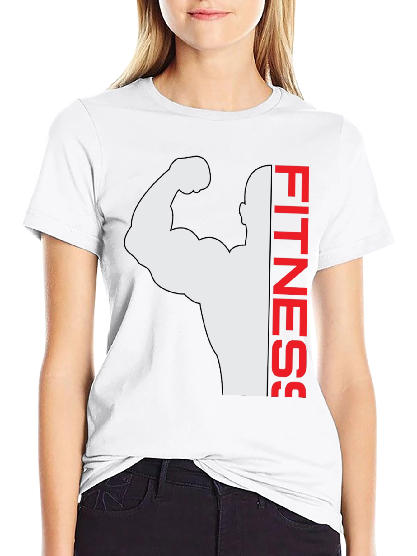 Fitness Graphic Tee - Black Bodybuilder Shirt