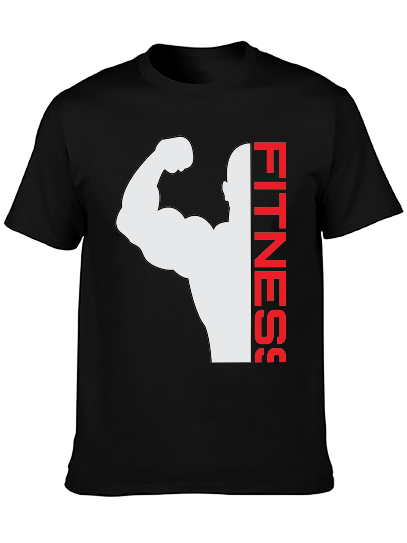 Fitness Graphic Tee - Black Bodybuilder Shirt