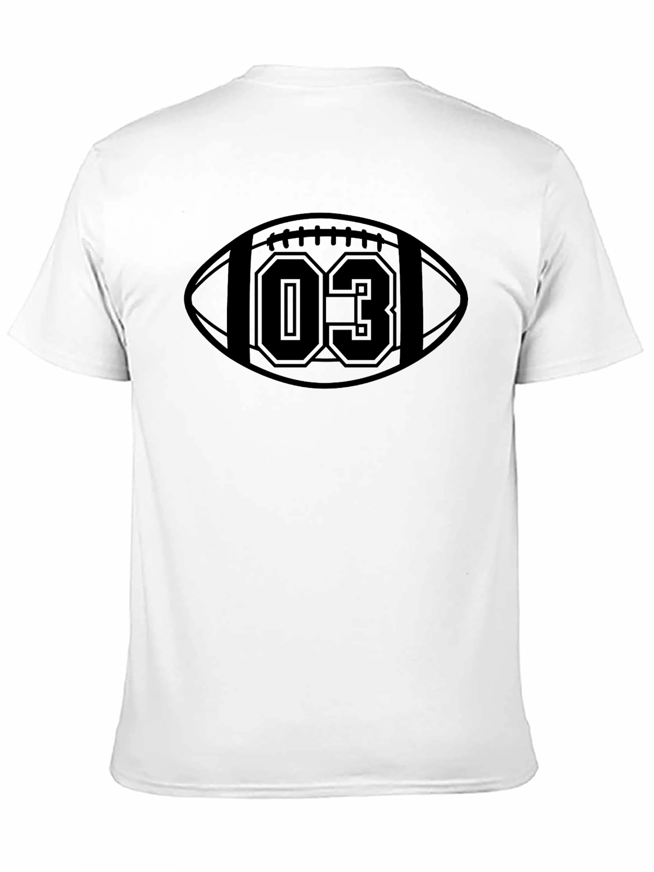 Football Number 03 Graphic Tee - Black