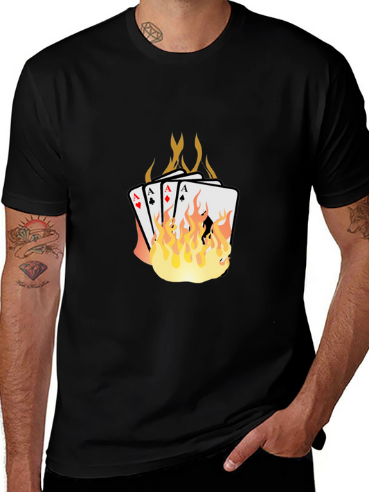 Flaming Aces Graphic T-Shirt
