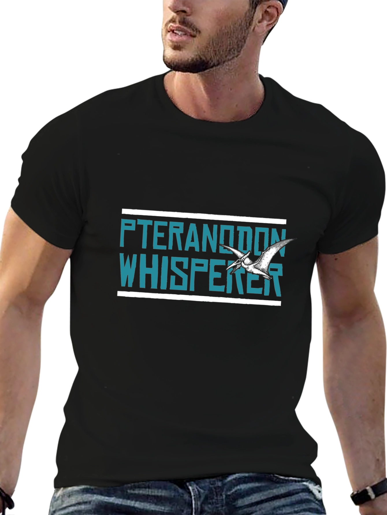 Pteranodon Whisperer Graphic Tee | Black T-Shirt