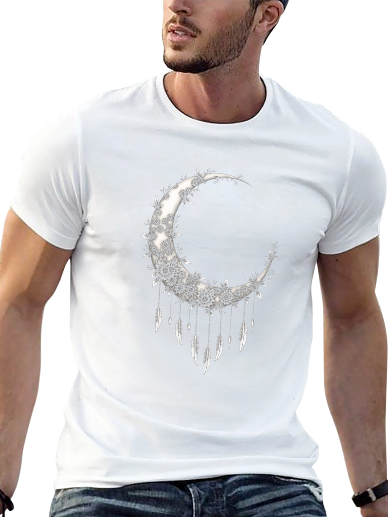 Floral Moon Dreamcatcher Graphic Tee