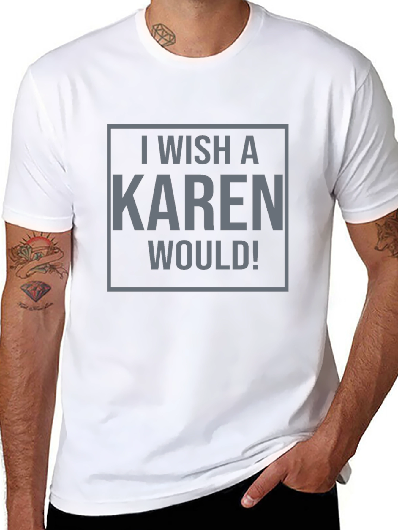 I Wish a Karen Would! Graphic Tee - Black