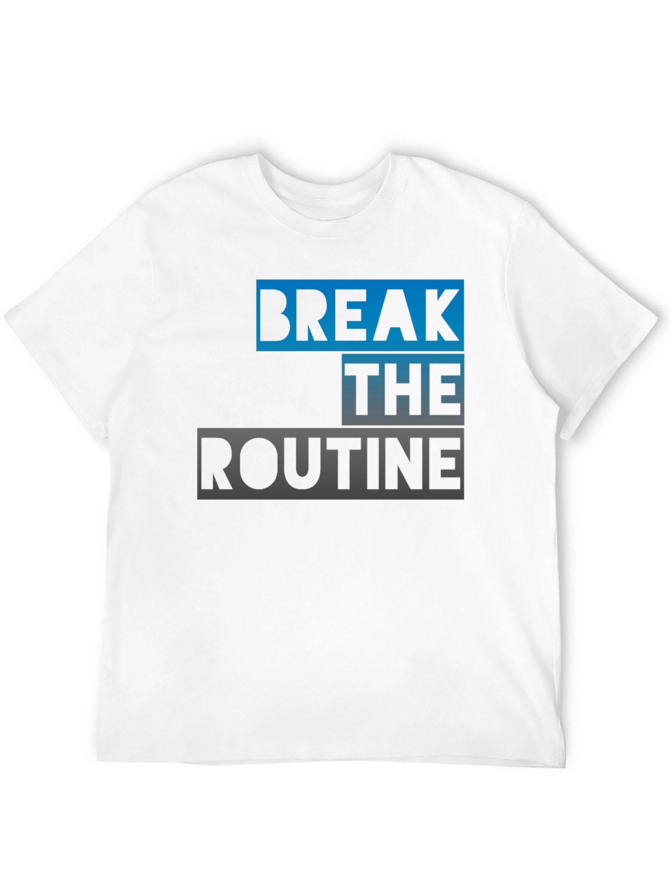 Break the Routine Graphic Tee - Stylish Black T-Shirt