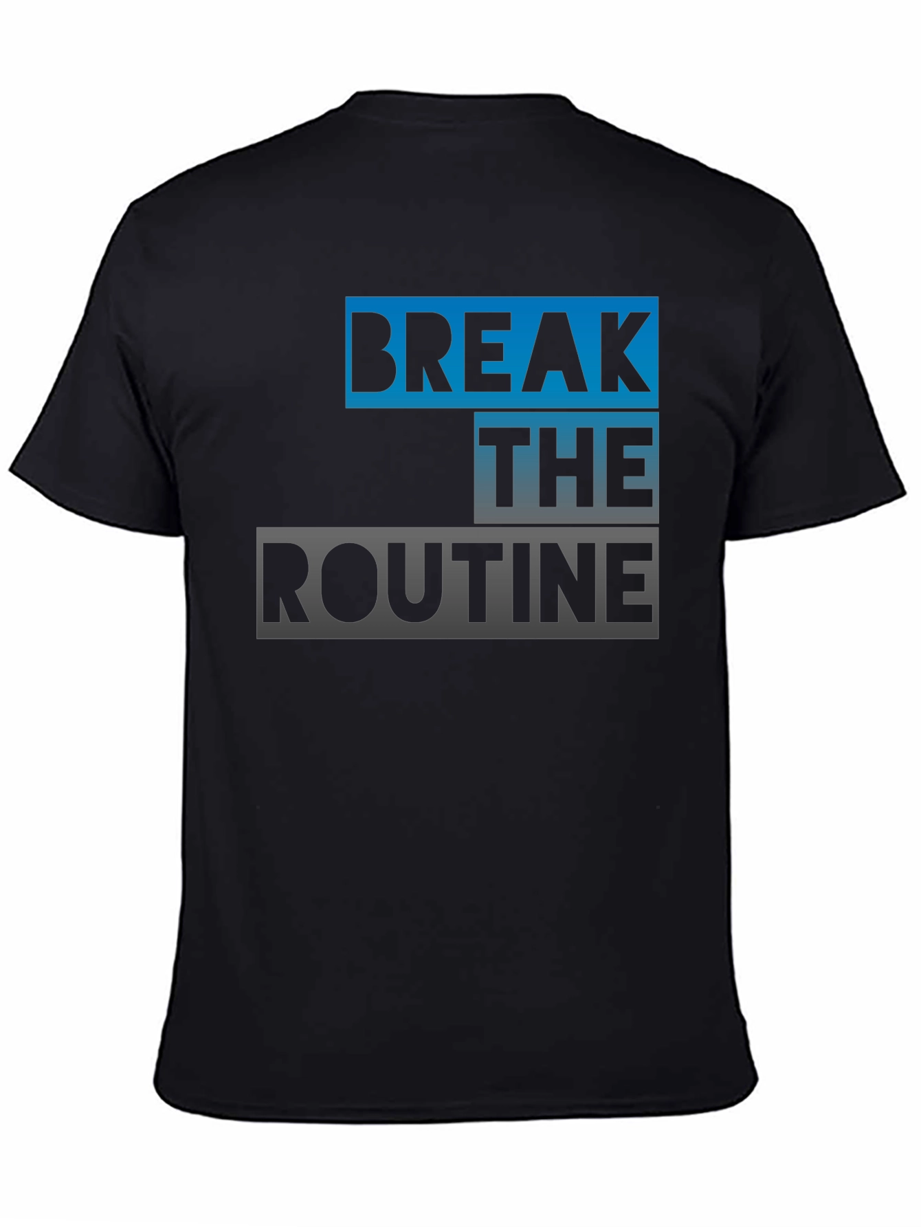 Break the Routine Graphic Tee - Stylish Black T-Shirt