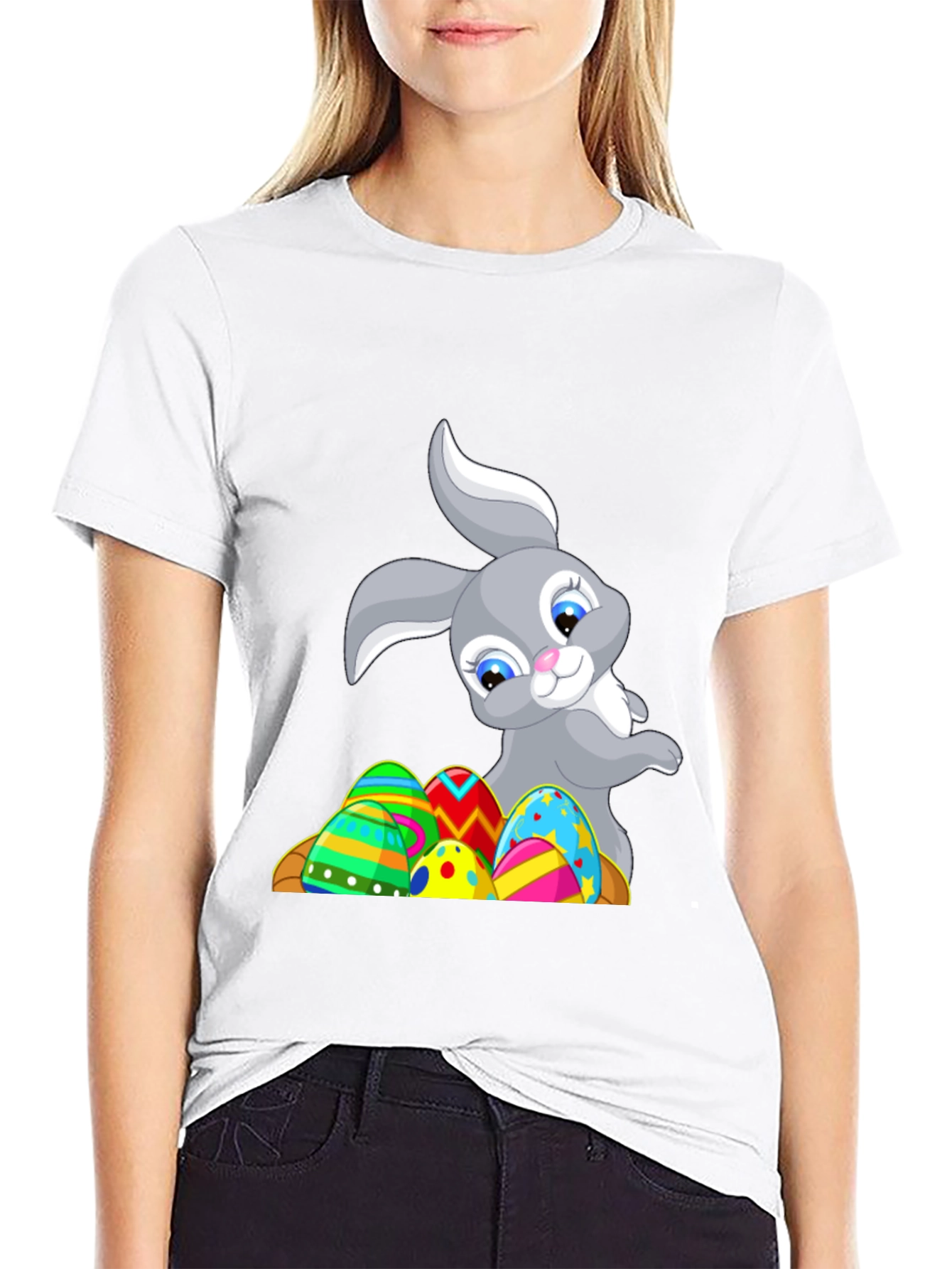 Easter Bunny & Eggs Graphic Tee