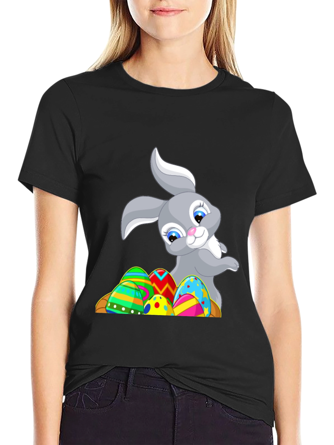 Easter Bunny & Eggs Graphic Tee