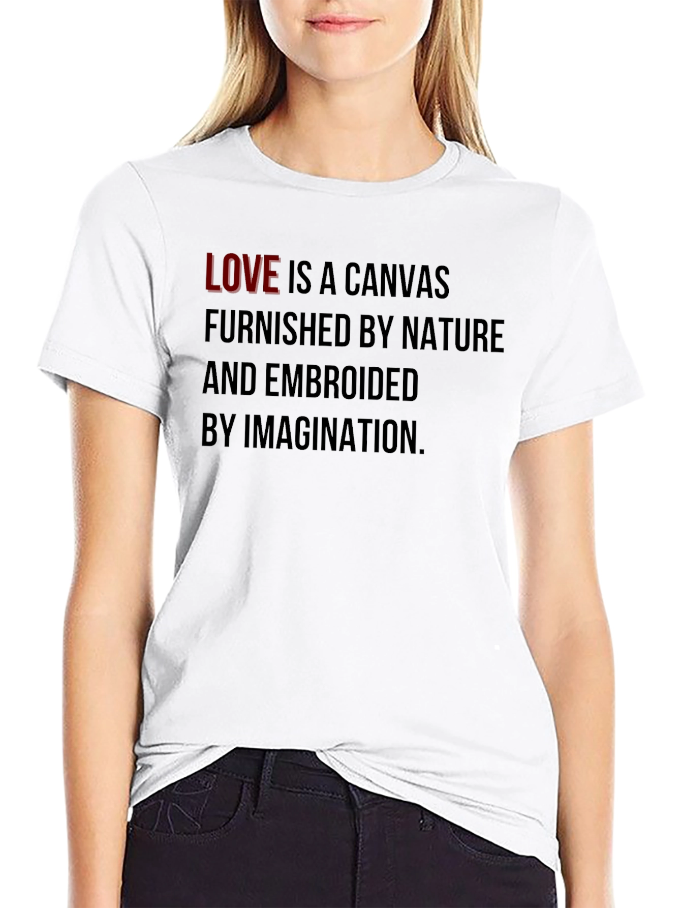 Love Canvas Graphic Tee - Black