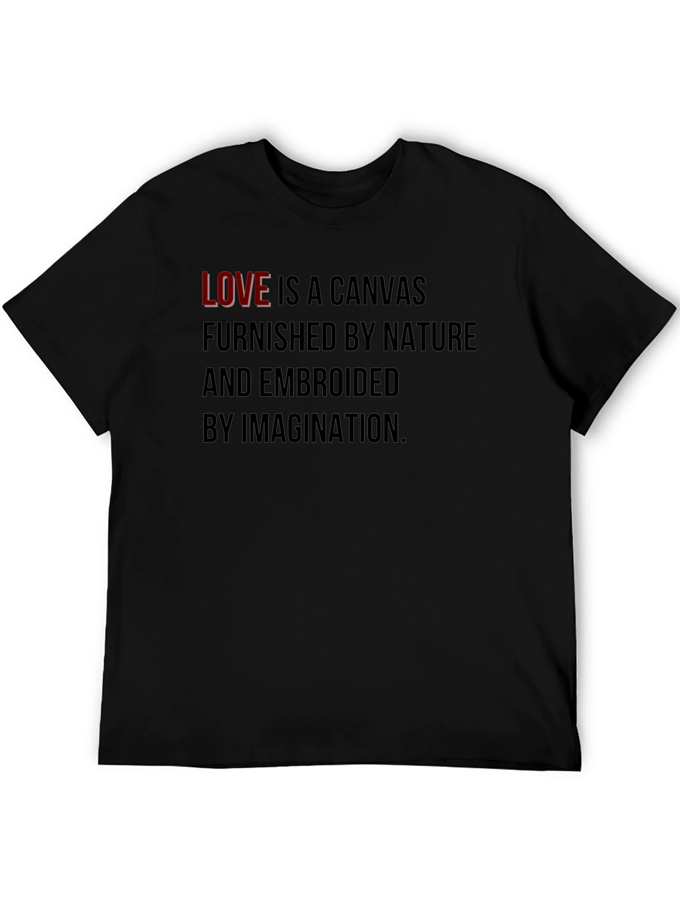 Love Canvas Graphic Tee - Black
