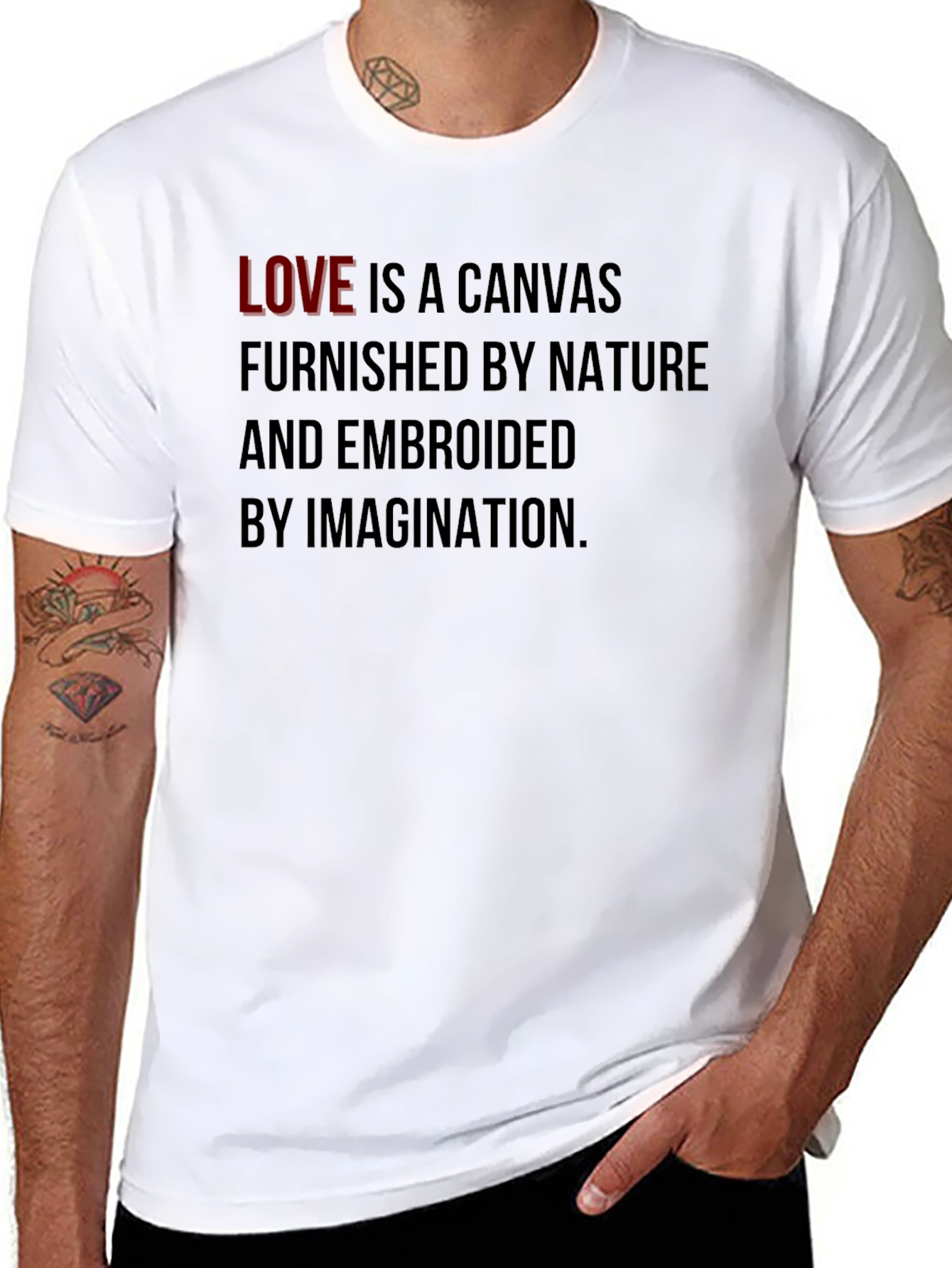 Love Canvas Graphic Tee - Black
