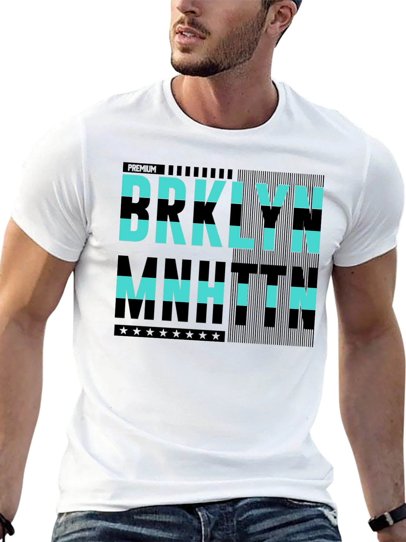 Brooklyn Manhattan Graphic Tee - Premium Black Cotton Shirt