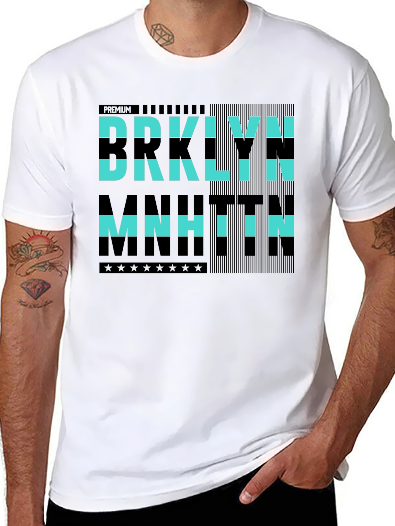 Brooklyn Manhattan Graphic Tee - Premium Black Cotton Shirt