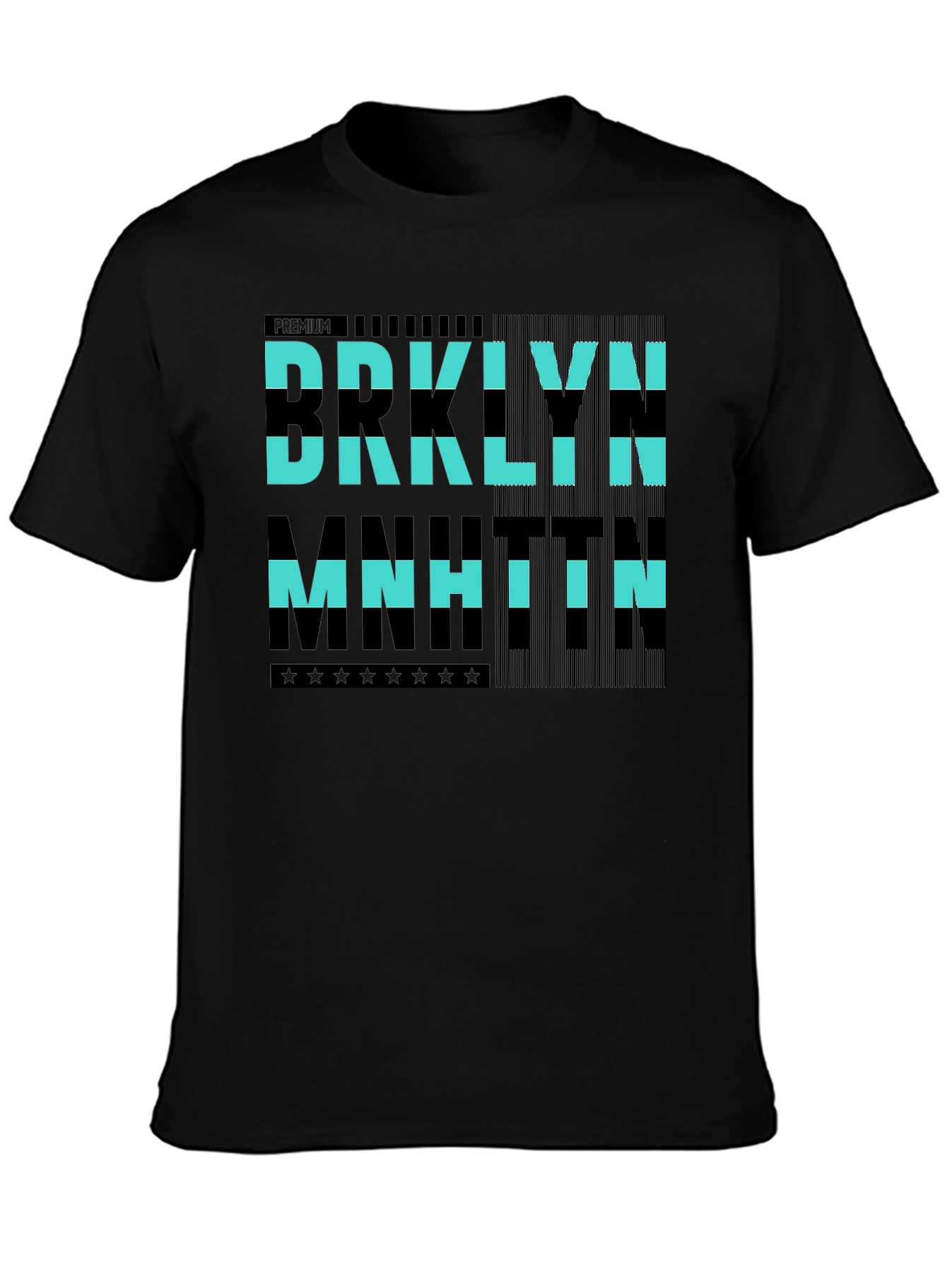 Brooklyn Manhattan Graphic Tee - Premium Black Cotton Shirt