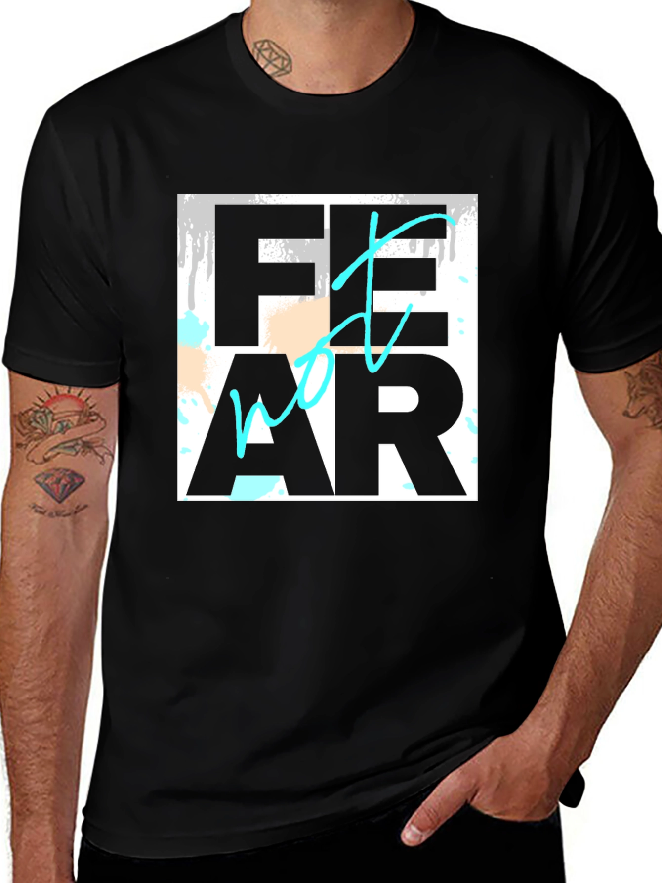 Fear Not Black Graphic Tee