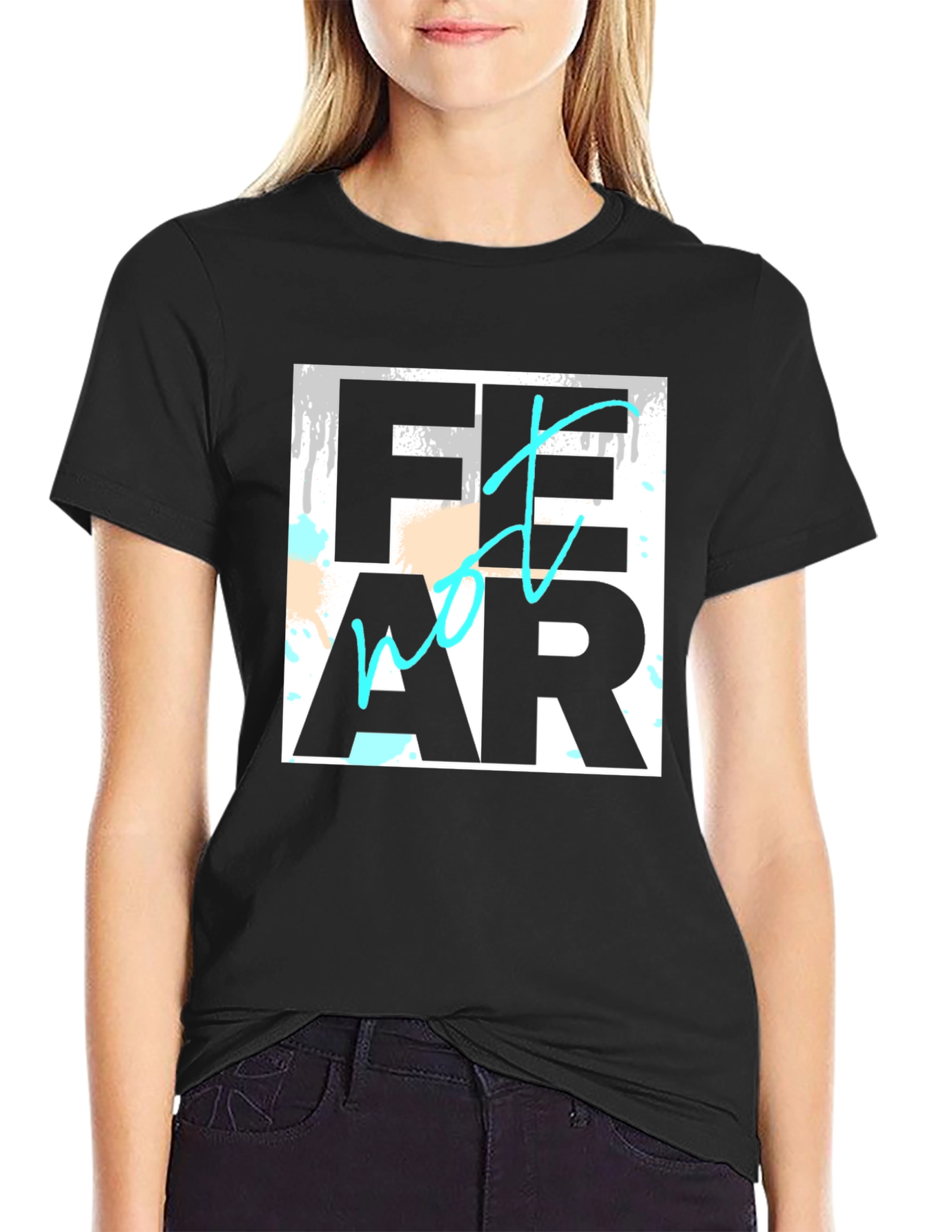 Fear Not Black Graphic Tee