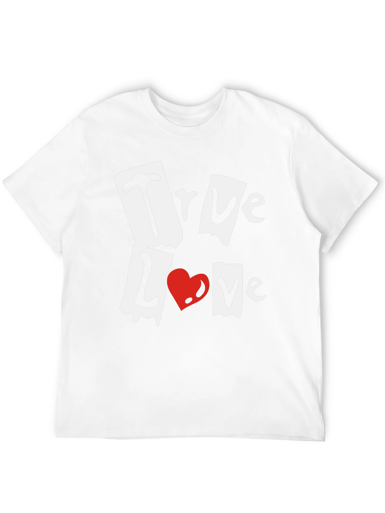 True Love Graphic Print Black T-Shirt