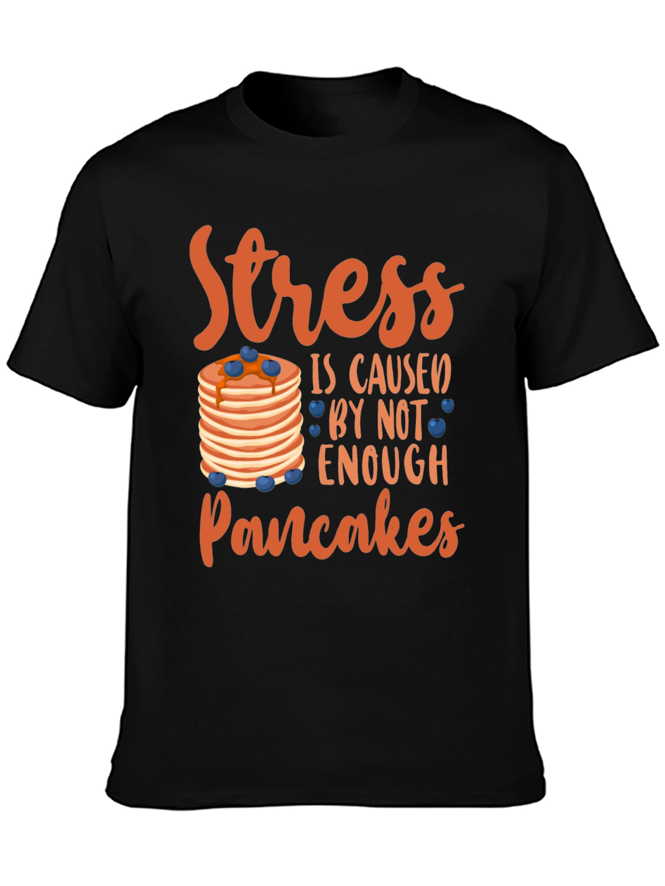 Stress Pancakes T-Shirt - Funny Foodie Tee
