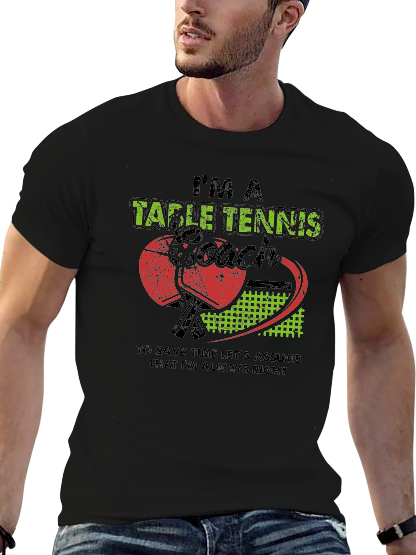 Table Tennis Coach Graphic Tee