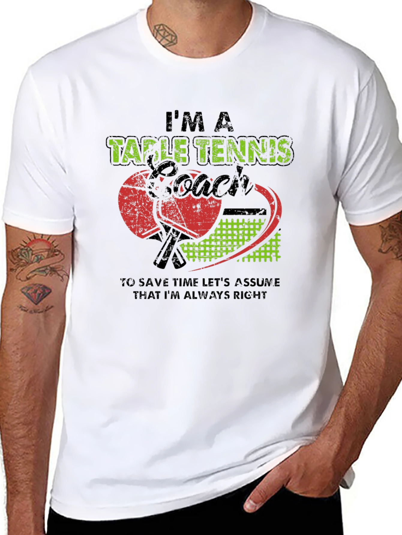 Table Tennis Coach Graphic Tee
