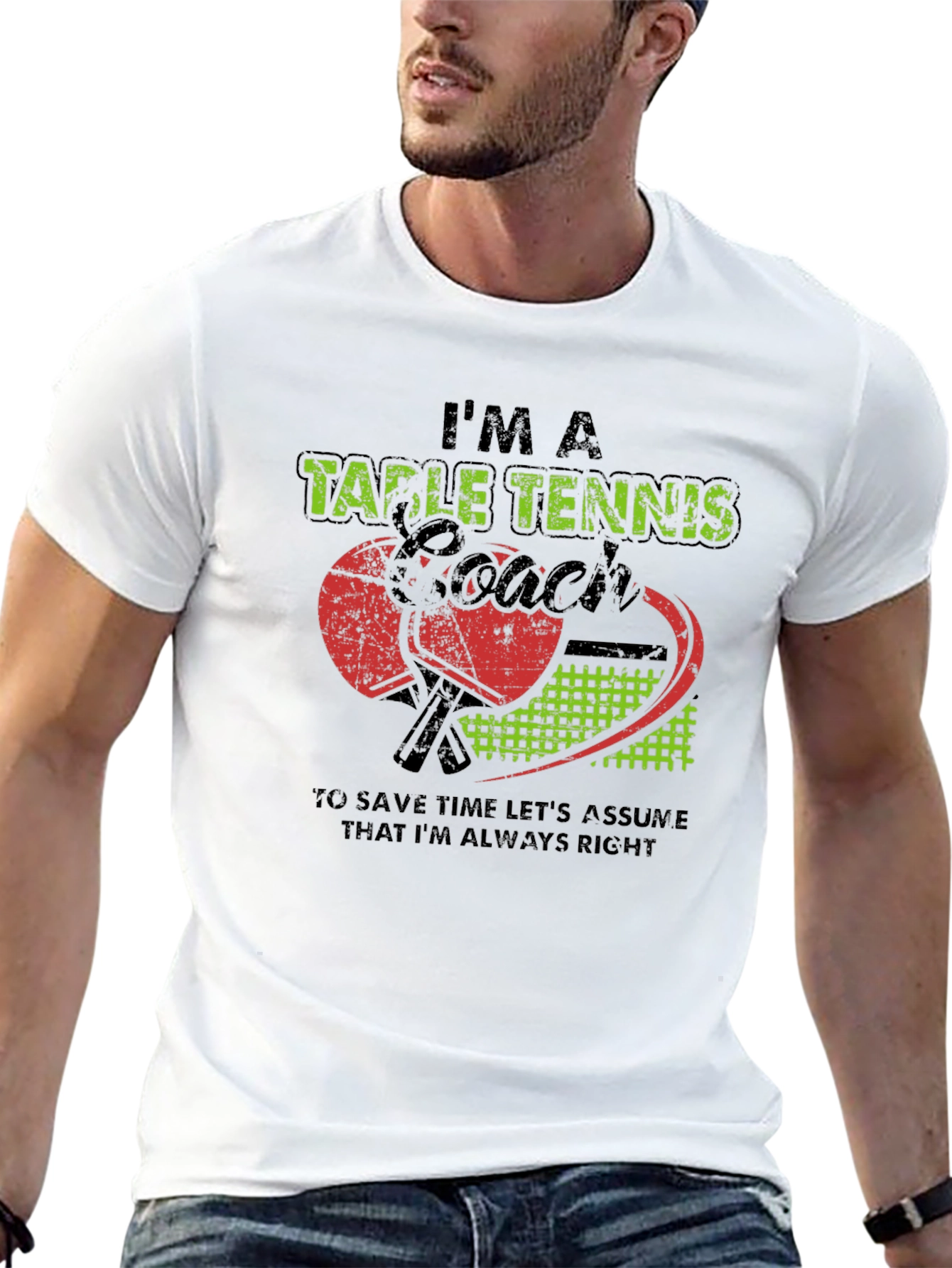 Table Tennis Coach Graphic Tee
