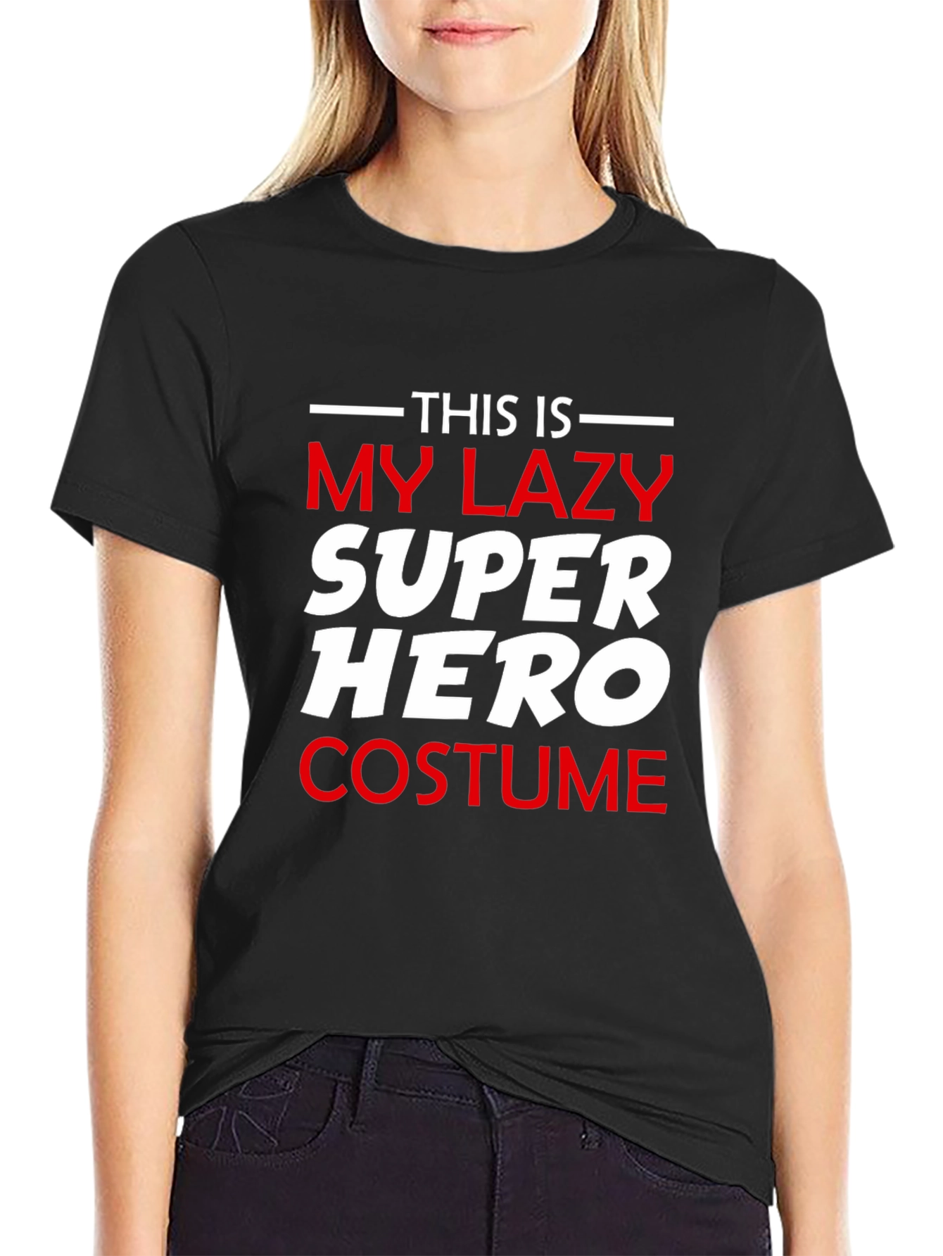 Lazy Superhero Costume T-Shirt - Mens Graphic Tee